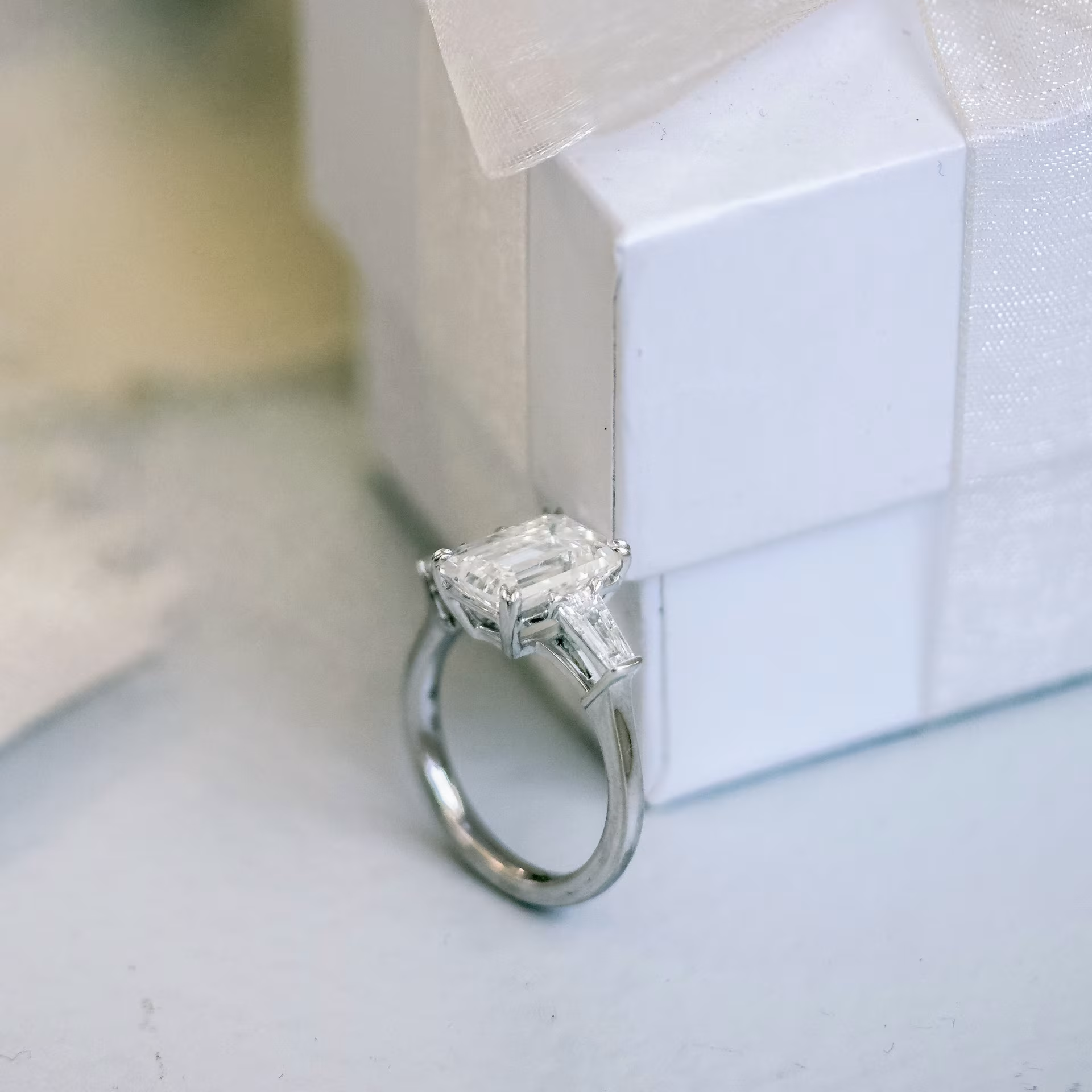 Marquise Cut Cluster Styled Lab Grown Diamond Engagement Ring