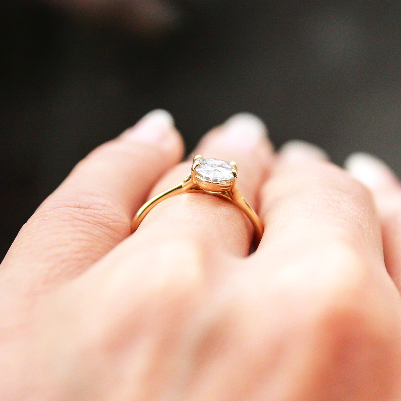 2 CT Round Three Stones Lab Grown Diamond Engagement Ring