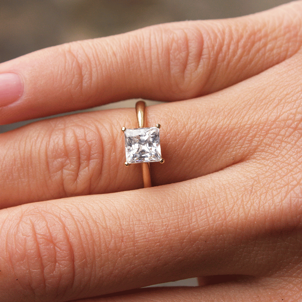 2 CT Round Three Stones Lab Grown Diamond Engagement Ring