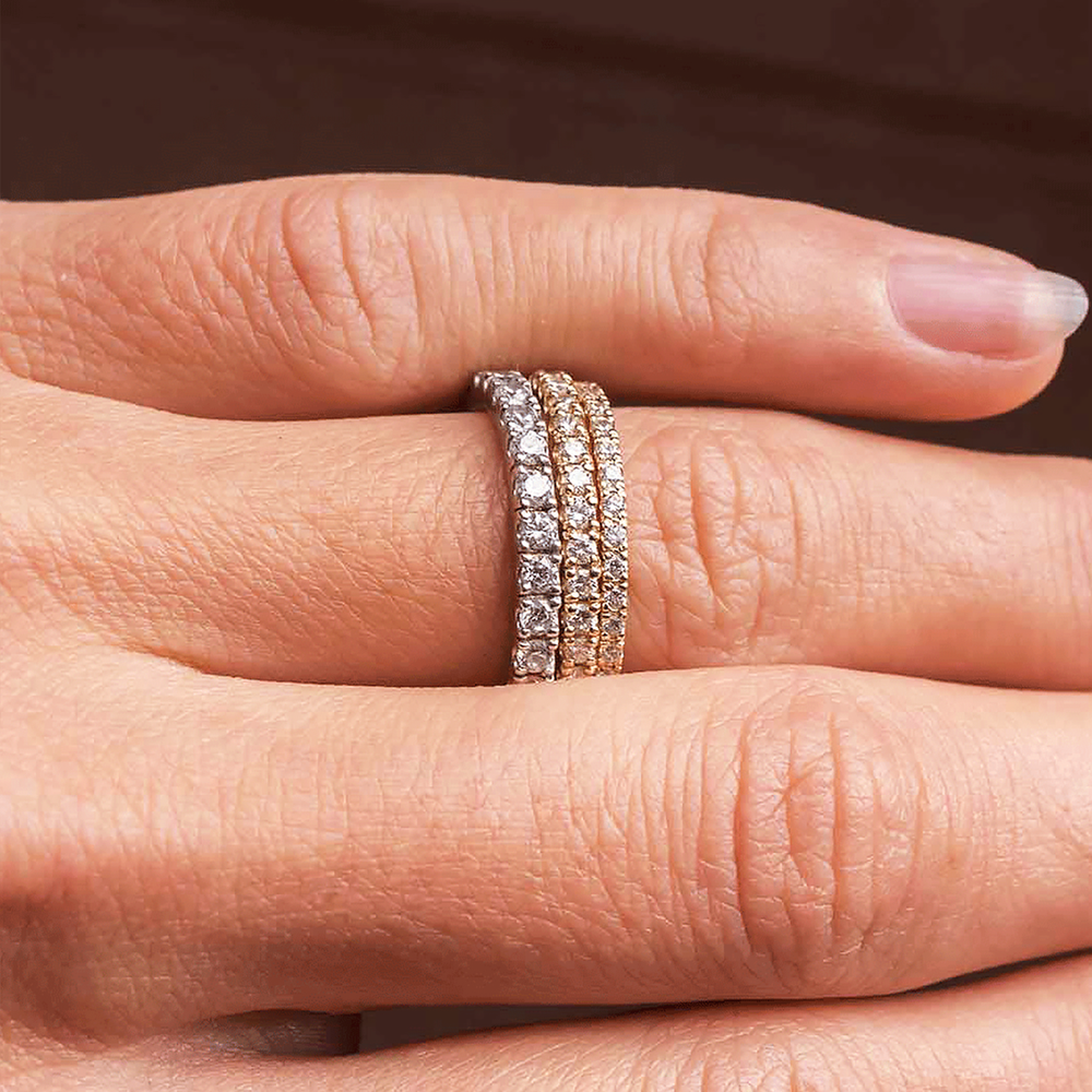 0.37 CT Round Full Eternity Lab Grown Diamond Wedding Band