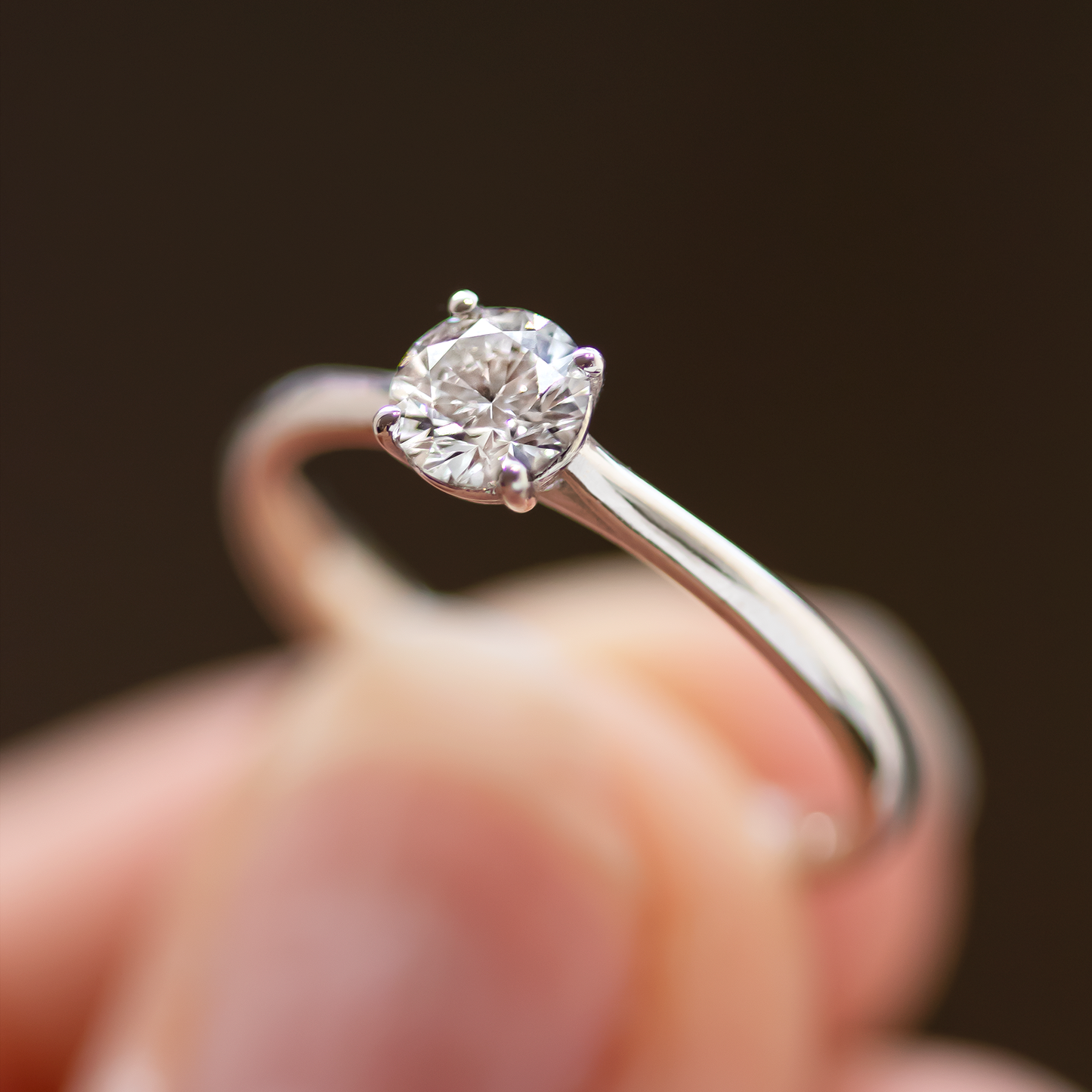2 CT Round Three Stones Lab Grown Diamond Engagement Ring