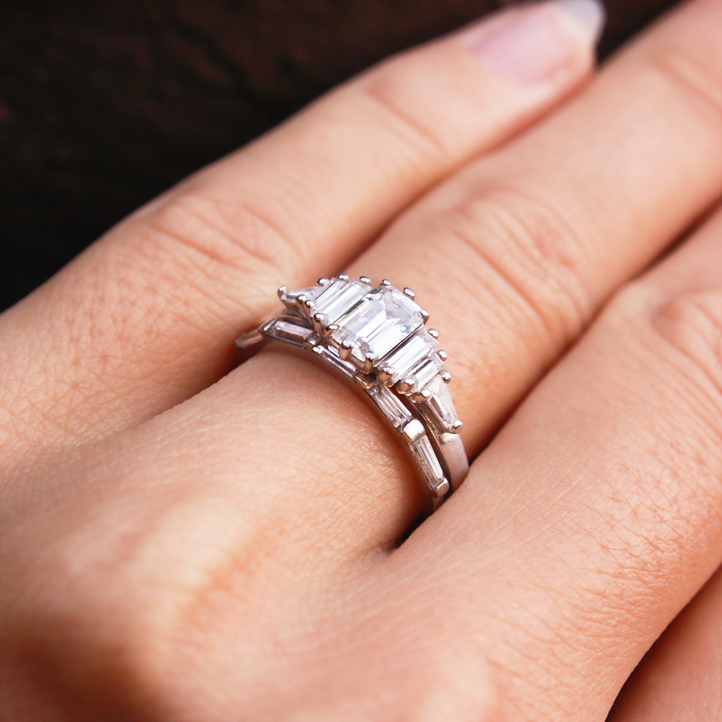 2 CT Round Three Stones Lab Grown Diamond Engagement Ring