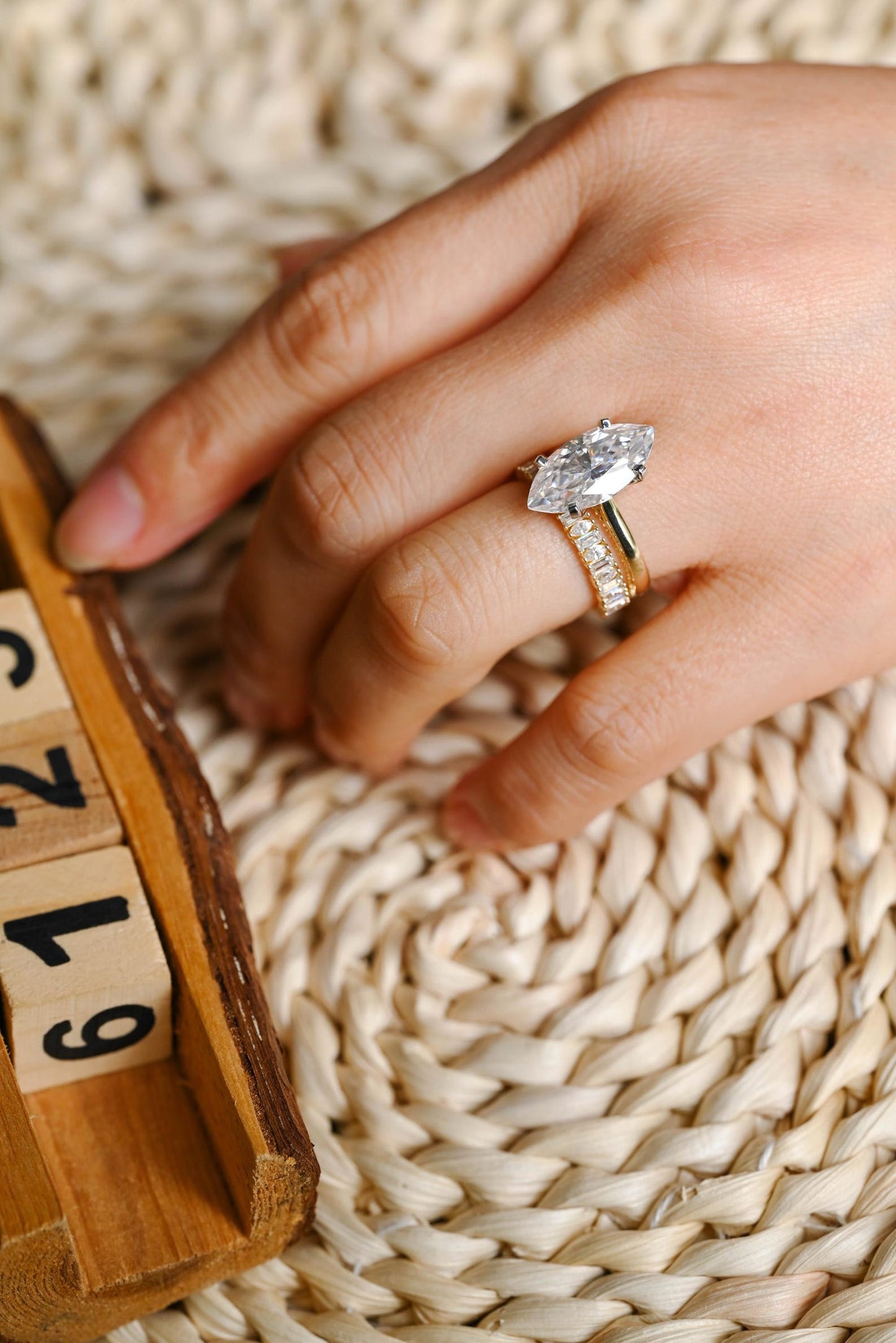 3.5 CT Marquise Cut Solitaire Styled Lab Grown Diamond Engagement Ring