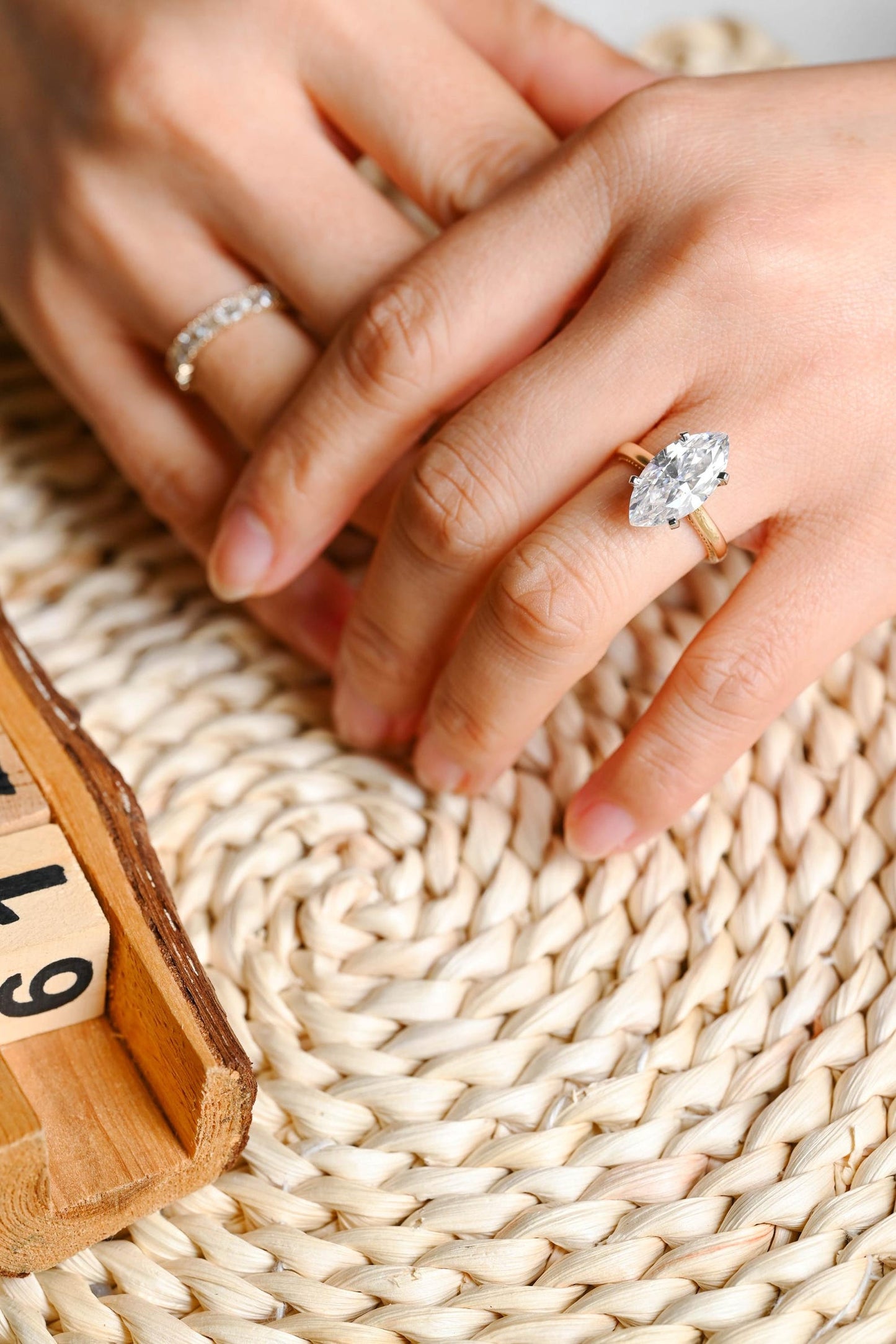 3.5 CT Marquise Cut Solitaire Styled Lab Grown Diamond Engagement Ring