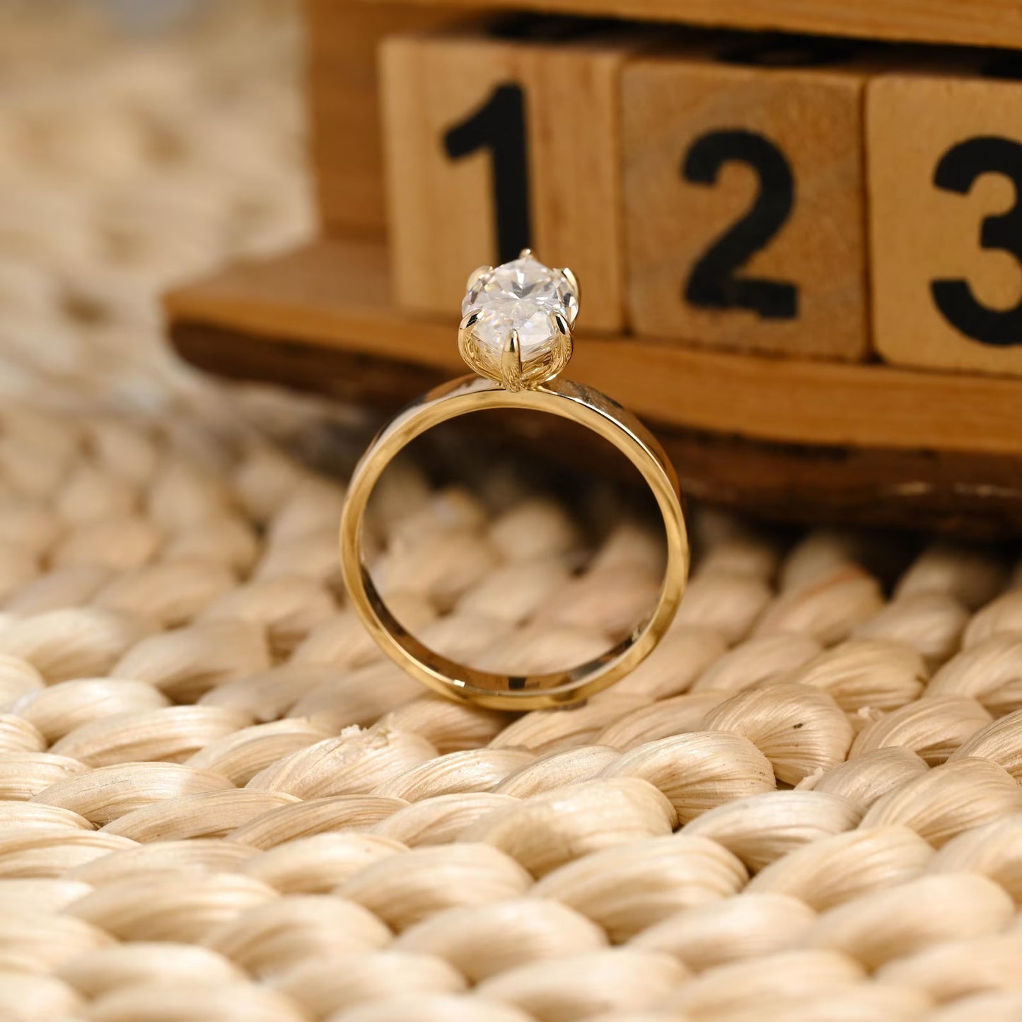 3 CT Marquise Cut Solitaire Styled Lab Grown Diamond Engagement Ring