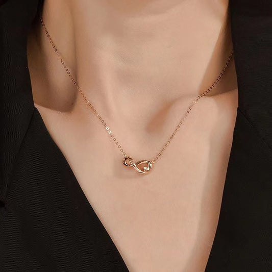 0.10 CT Round Infinity Moissanite Necklace 2