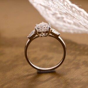 Marquise Cut Cluster Styled Lab Grown Diamond Engagement Ring