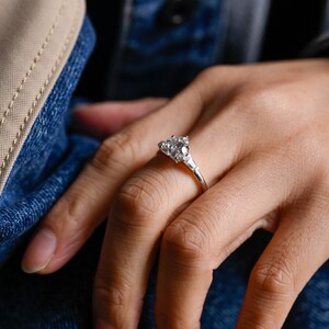 Marquise Cut Cluster Styled Lab Grown Diamond Engagement Ring