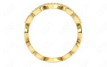 0.11 CT Round Heart Shank CVD E/VS1 Diamond Wedding Band