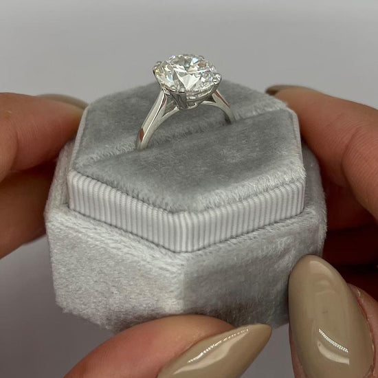 4.0 CT Round Solitaire CVD F/VS1 Diamond Engagement Ring 4