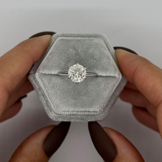 1.50 CT Round Solitaire CVD F/VS2 Diamond Engagement Ring 5