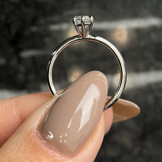 1.0 CT Marquise Solitaire CVD E/VS2 Diamond Engagement Ring 2