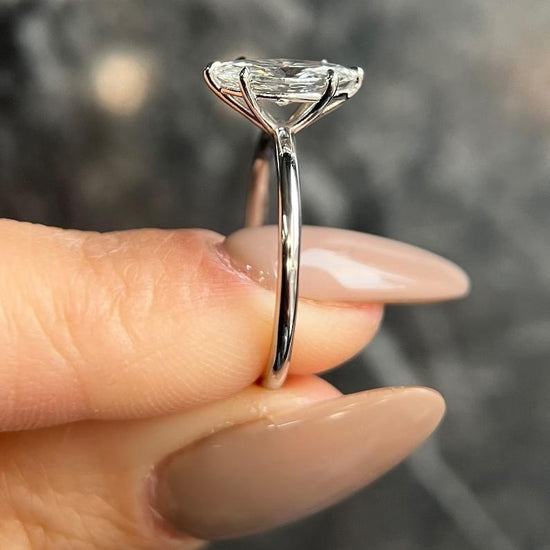 1.0 CT Marquise Solitaire CVD E/VS2 Diamond Engagement Ring 3