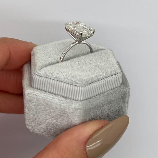 5.0 CT Emerald Solitaire CVD E/VS2 Diamond Engagement Ring 2