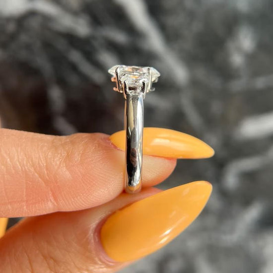 1.50 CT Oval Three Stones CVD E/VS2 Diamond Engagement Ring 7