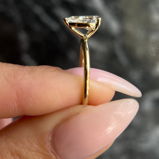 1.0 CT Pear Solitaire CVD F/VS2 Diamond Engagement Ring 3