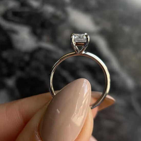 1.0 CT Emerald Solitaire CVD E/VS2 Diamond Engagement Ring 5