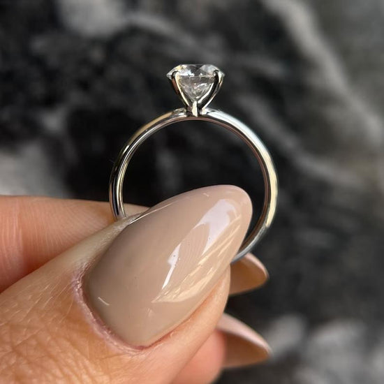 1.0 CT Round Solitaire CVD E/VS1 Diamond Engagement Ring 4