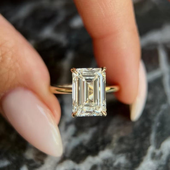 4.38 CT Emerald Solitaire CVD E/VS2 Diamond Engagement Ring 1