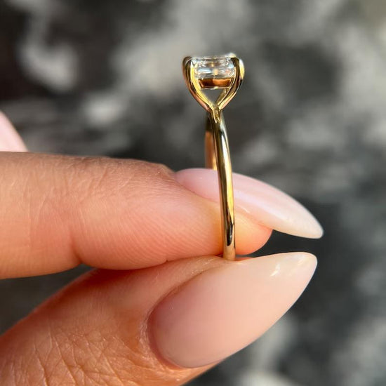 1.0 CT Asscher Solitaire CVD E/VS2 Diamond Engagement Ring 3