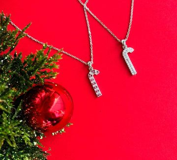 0.75 TCW Round Shape Moissanite Christmas Necklace For Her