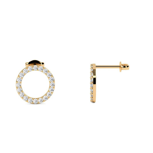 0.40 TCW Round Cut Stud Moissanite Earrings