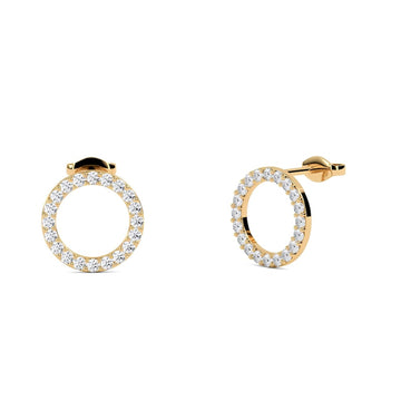 0.40 TCW Round Cut Stud Moissanite Earrings