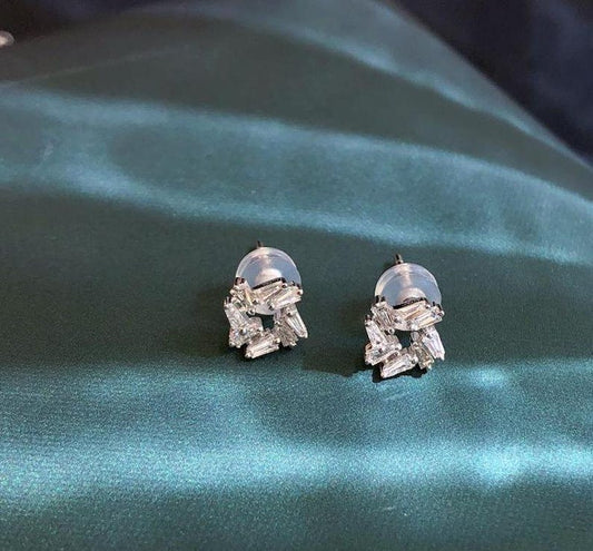 0.50 CT-2.0 CT Baguette Multi Stone CVD F/VS Diamond Earrings