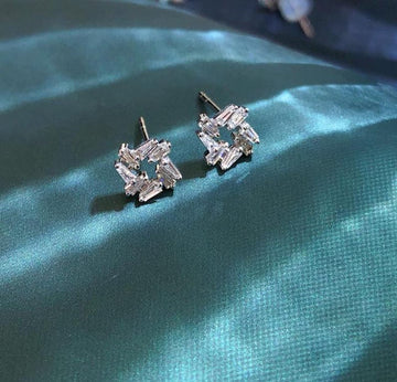 0.50 CT-2.0 CT Baguette Multi Stone CVD F/VS Diamond Earrings