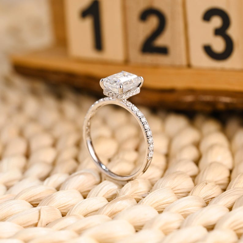 Marquise Cut Cluster Styled Lab Grown Diamond Engagement Ring