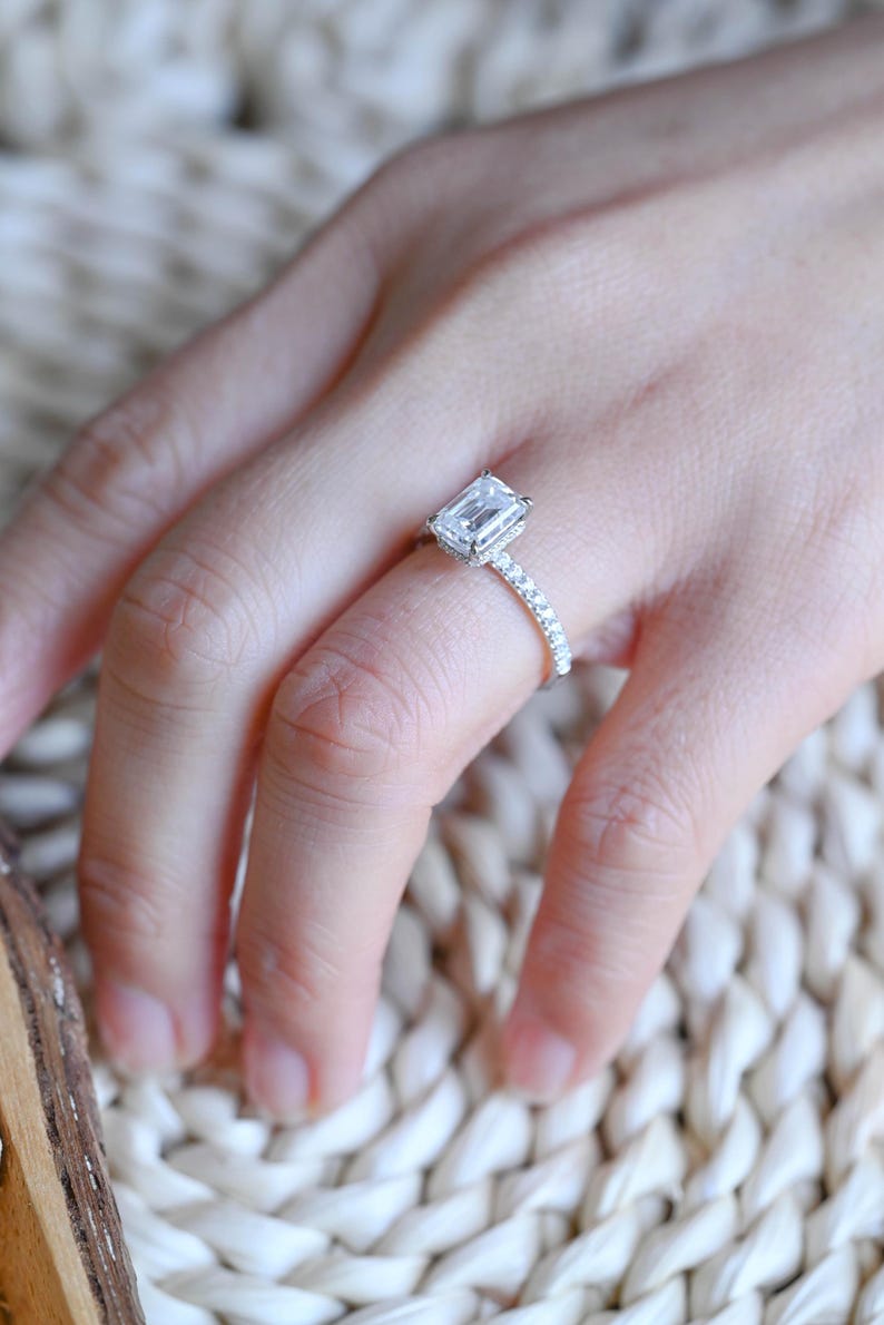 Marquise Cut Cluster Styled Lab Grown Diamond Engagement Ring