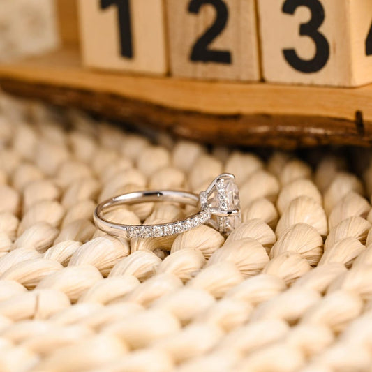 Marquise Cut Cluster Styled Lab Grown Diamond Engagement Ring