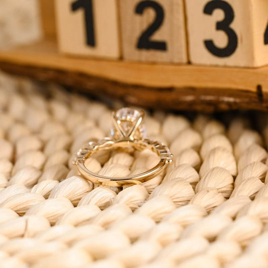 Marquise Cut Cluster Styled Lab Grown Diamond Engagement Ring