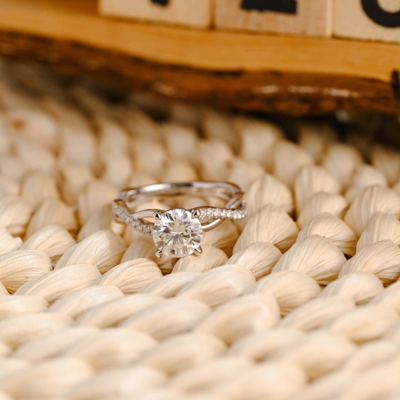 Marquise Cut Cluster Styled Lab Grown Diamond Engagement Ring