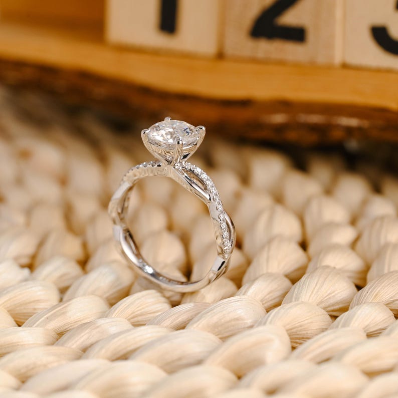 Marquise Cut Cluster Styled Lab Grown Diamond Engagement Ring