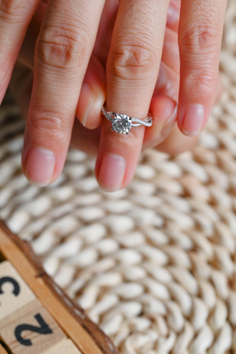 Marquise Cut Cluster Styled Lab Grown Diamond Engagement Ring