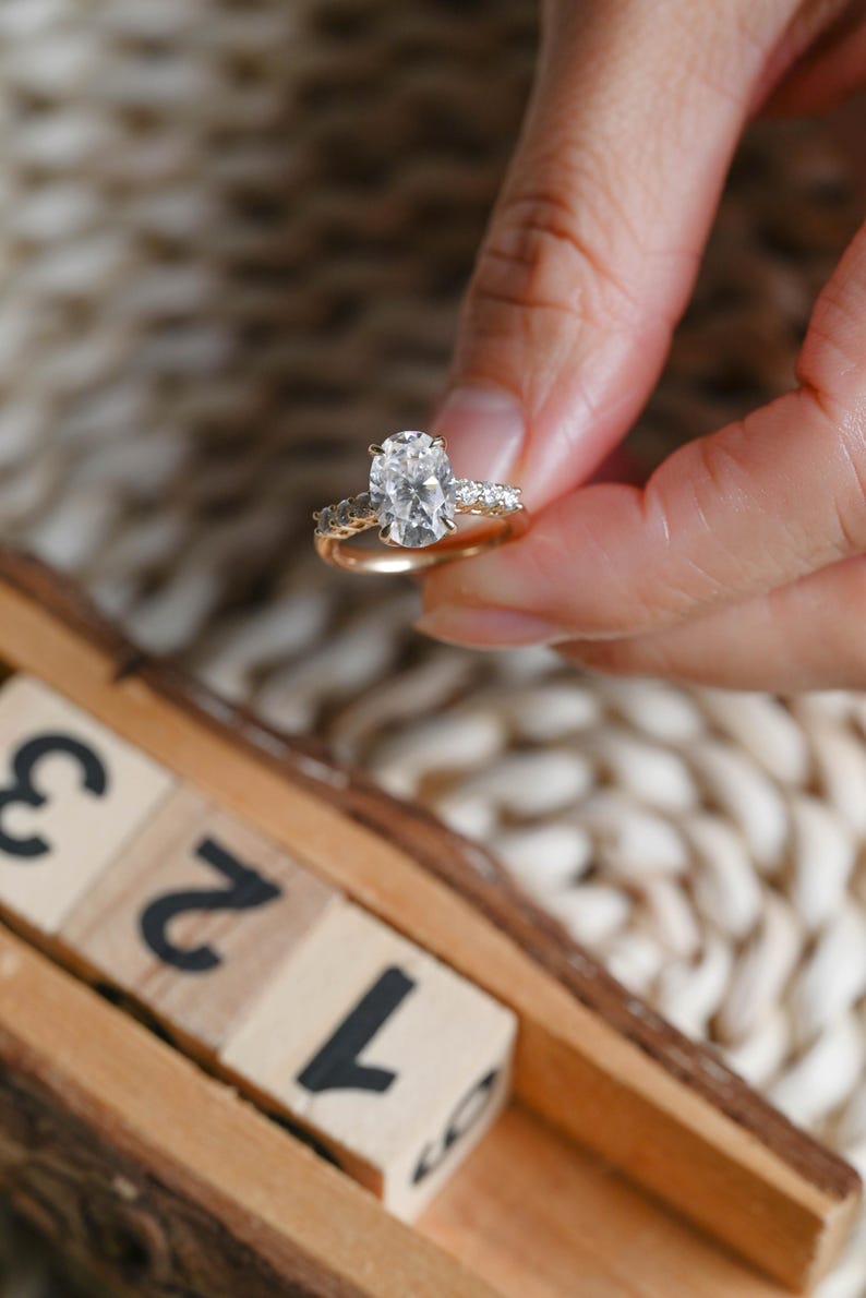 Marquise Cut Cluster Styled Lab Grown Diamond Engagement Ring