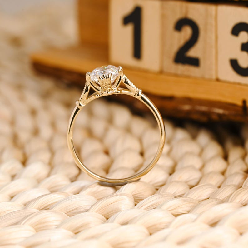 Marquise Cut Cluster Styled Lab Grown Diamond Engagement Ring