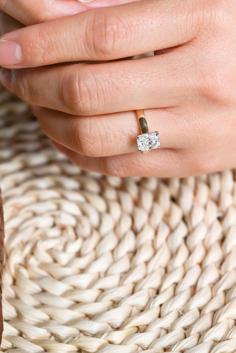Marquise Cut Cluster Styled Lab Grown Diamond Engagement Ring