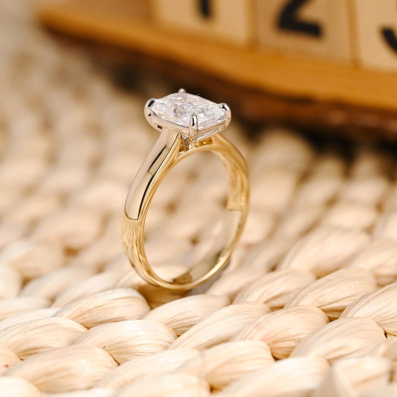 Marquise Cut Cluster Styled Lab Grown Diamond Engagement Ring