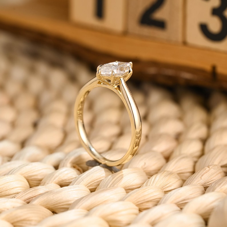Marquise Cut Cluster Styled Lab Grown Diamond Engagement Ring