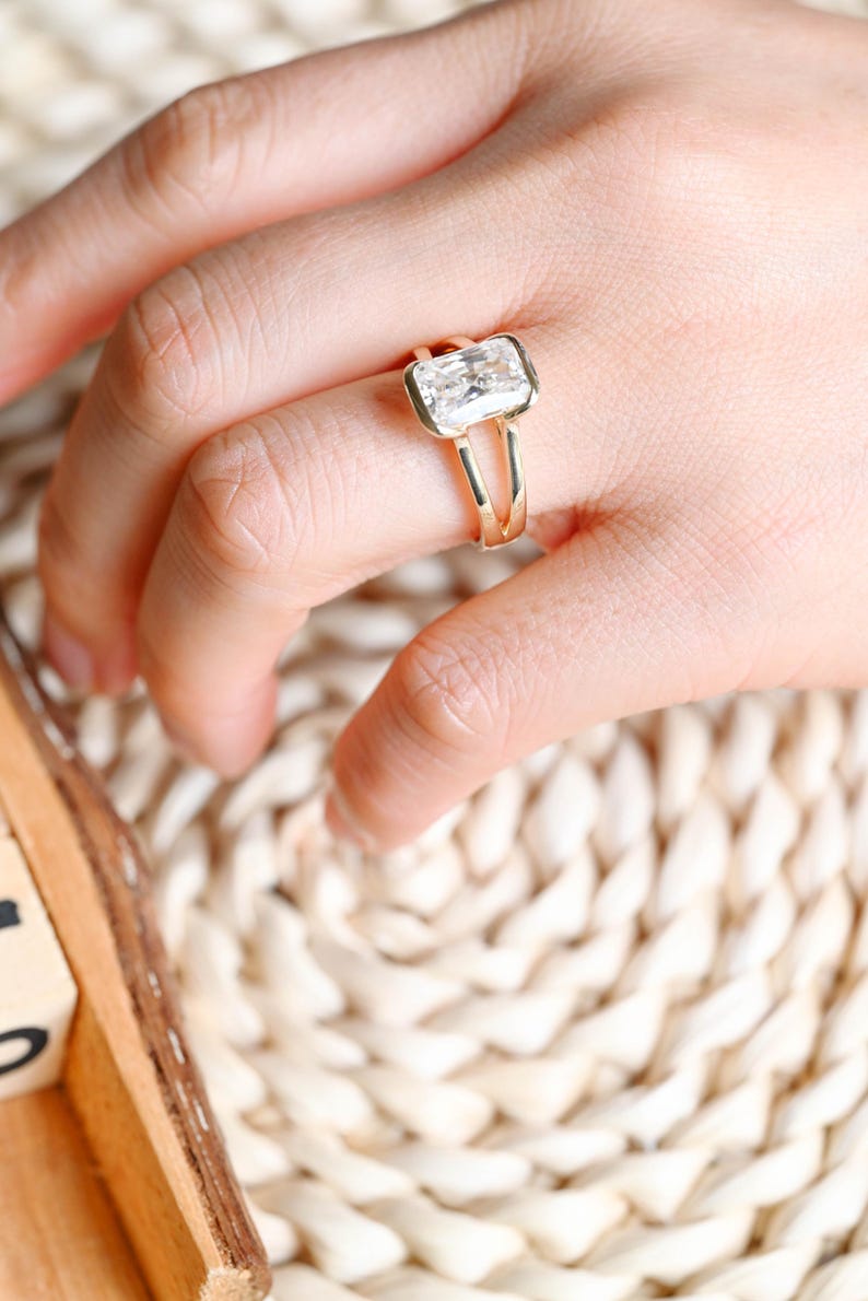 Marquise Cut Cluster Styled Lab Grown Diamond Engagement Ring