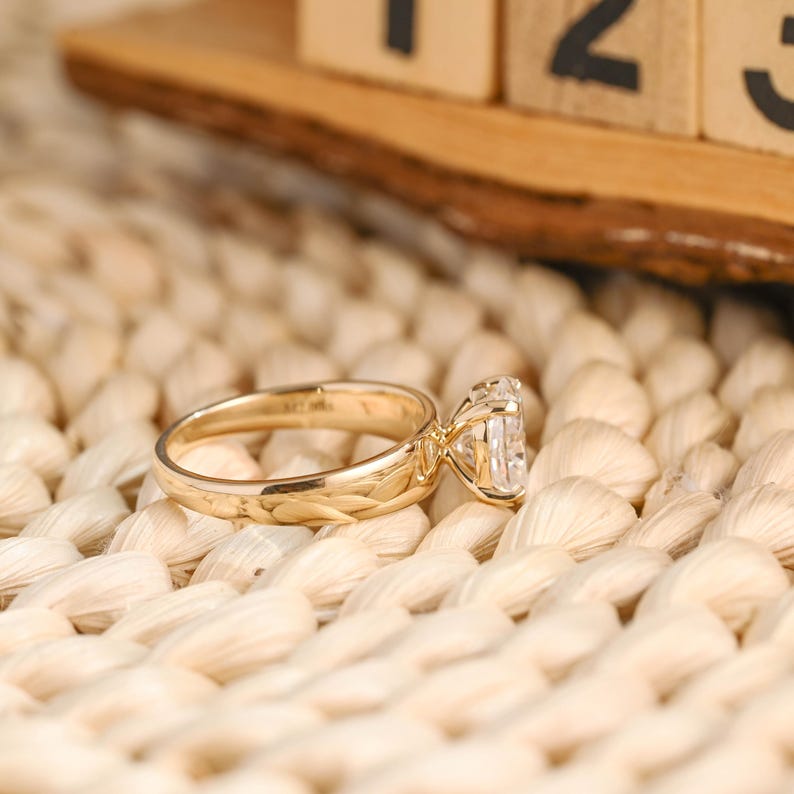 Marquise Cut Cluster Styled Lab Grown Diamond Engagement Ring