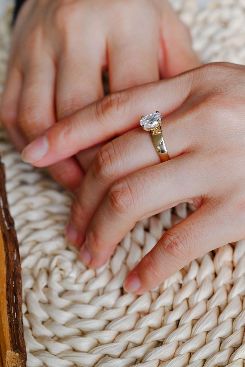 Marquise Cut Cluster Styled Lab Grown Diamond Engagement Ring