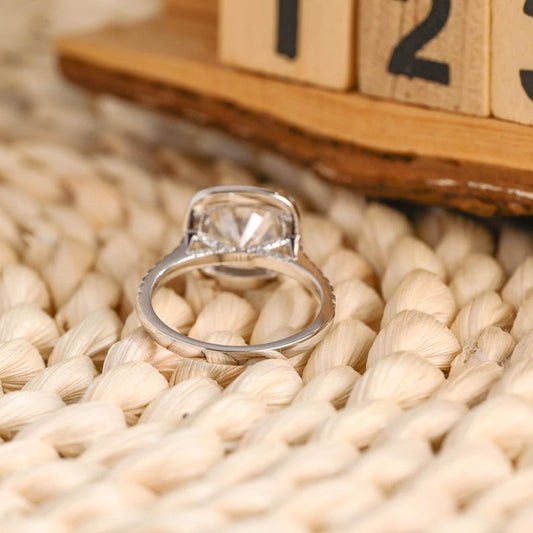 Marquise Cut Cluster Styled Lab Grown Diamond Engagement Ring