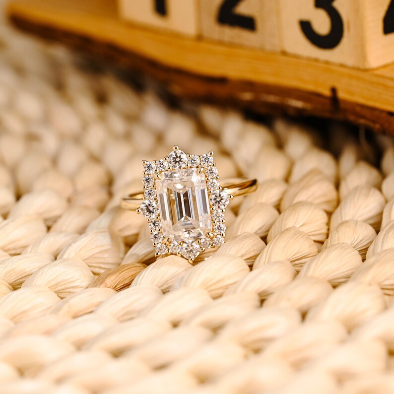 Marquise Cut Cluster Styled Lab Grown Diamond Engagement Ring