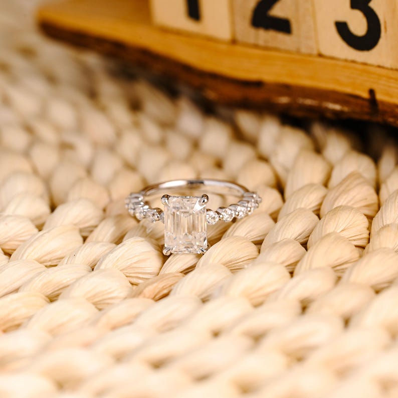 Marquise Cut Cluster Styled Lab Grown Diamond Engagement Ring