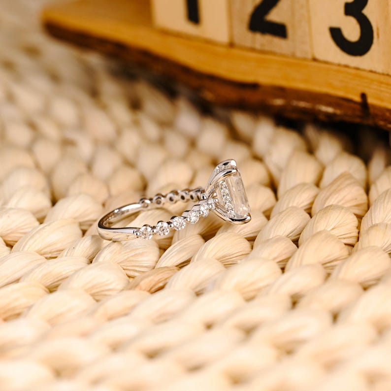 Marquise Cut Cluster Styled Lab Grown Diamond Engagement Ring