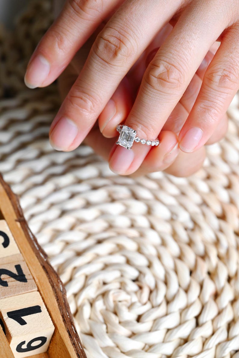 Marquise Cut Cluster Styled Lab Grown Diamond Engagement Ring