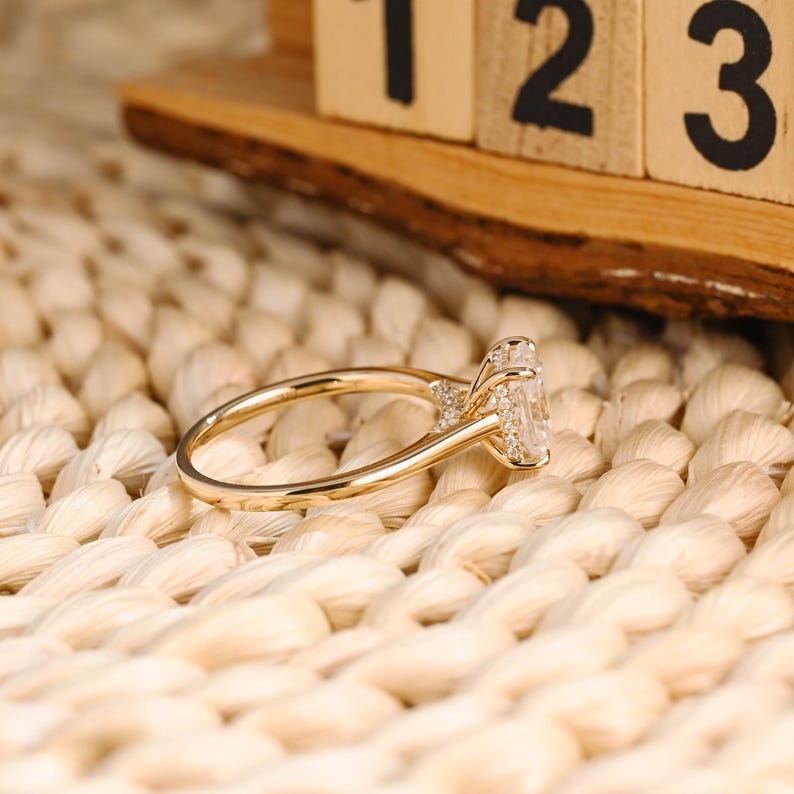 Marquise Cut Cluster Styled Lab Grown Diamond Engagement Ring